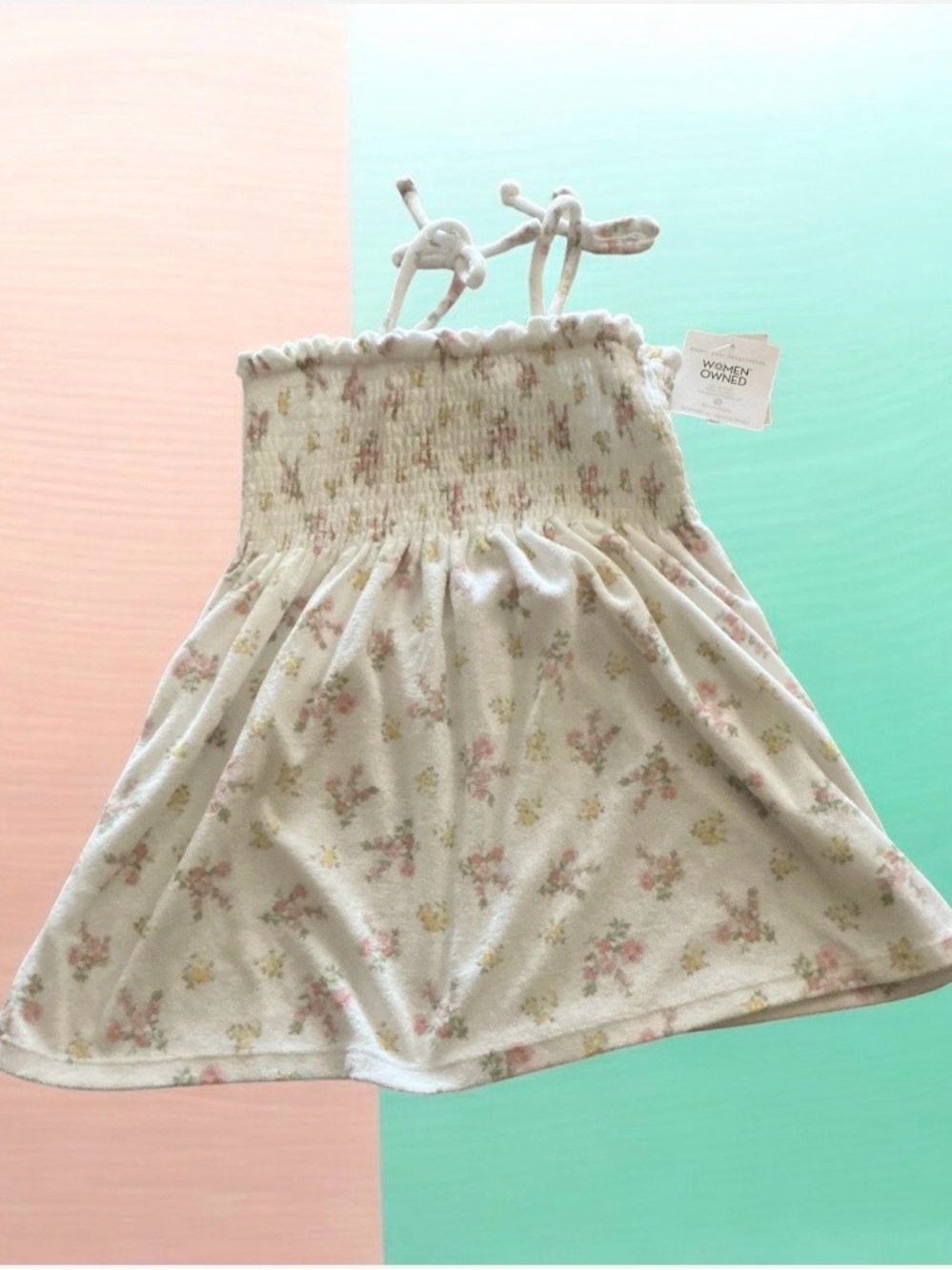 Buy 1 get 1 50% off Greyson Cream Floral Tank with Soft Pink & Yellow Blooms